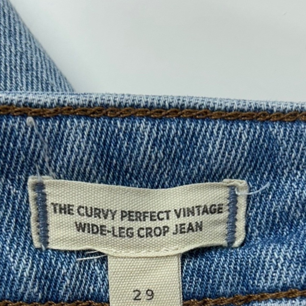 Madewell Curvy Perfect Vintage Wide Leg Crop Jeans Women's 29 - Picture 3 of 12